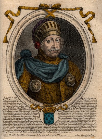 Portrait de Louis VI, dit Le Gros - gravure de 