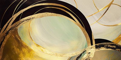 Cercle abstrait avec effet doré - F. Abderrahim