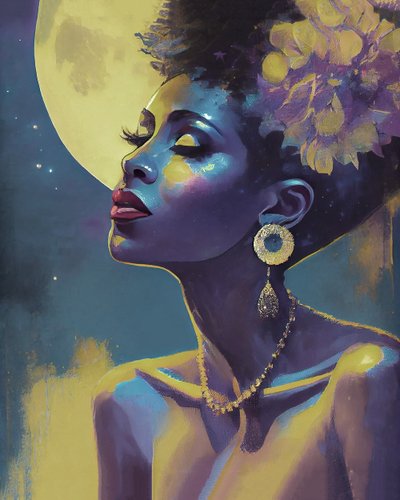 Belle dame, portrait vintage | impressions sur toile à la demande - F. Abderrahim