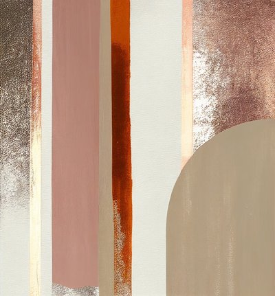 Peinture numérique, lignes abstraites marron - F. Abderrahim