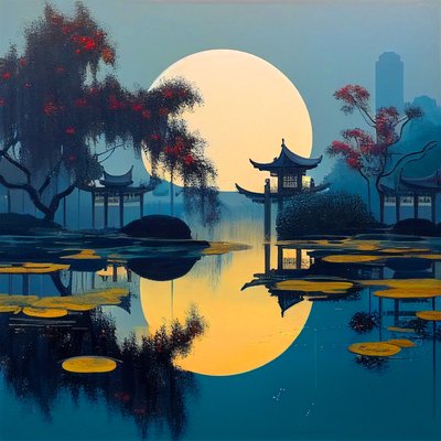 Paysage japonais et extérieur de maison traditionnelle - F. Abderrahim