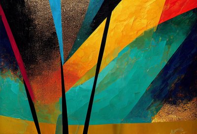 Automne vibrant : Art abstrait imprimable, art mural - F. Abderrahim