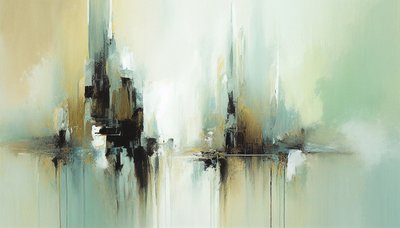 Peinture horizontale abstraite - F. Abderrahim