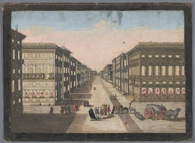 Vue de la Strada Nuova à Gênes - familie Remondini (attributed to)