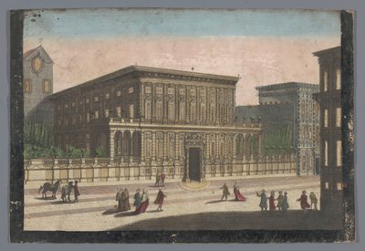 Vue du Palazzo Doria-Tursi à Gênes - familie Remondini (attributed to)