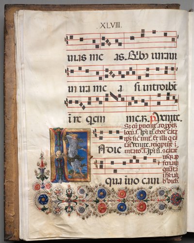 Antiphonaire : Initiale, ange - follower of Girolamo da Cremona