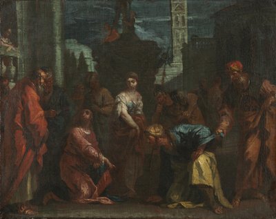 Christ et la femme adultère - follower of Sebastiano Ricci