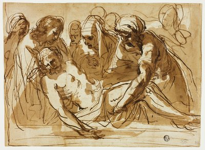 Mise au tombeau (recto); Vierge et Enfant avec l