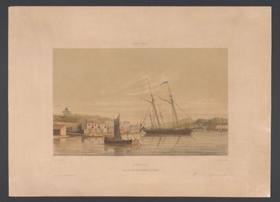 Port de Willemstad (Curaçao. Emplacement des navires de guerre dans le port) - jonkheer Jacob Eduard van Heemskerck