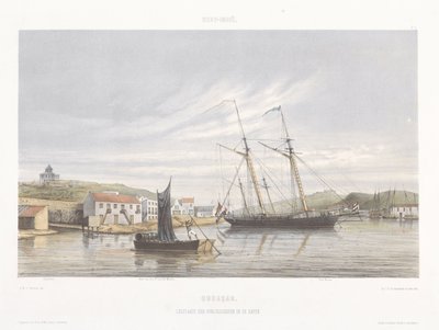 Lieu de mouillage pour navires de guerre dans le port de Curaçao (Vues des Indes occidentales néerlandaises) - jonkheer Jacob Eduard van Heemskerck