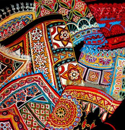 Oriental Fans, 2016 (mixte) - linda arthurs