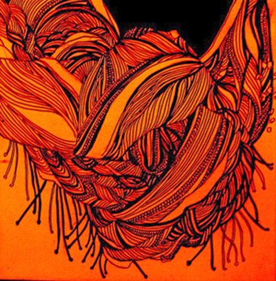 Foulard rouillé, 2016 (techniques mixtes) - linda arthurs