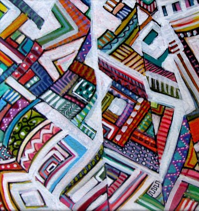 Triangles, 2014 (aquarelle, encre) - linda arthurs