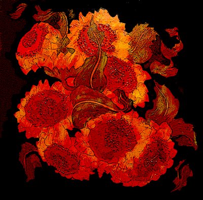 tournesols, 2014 (techniques mixtes) - linda arthurs