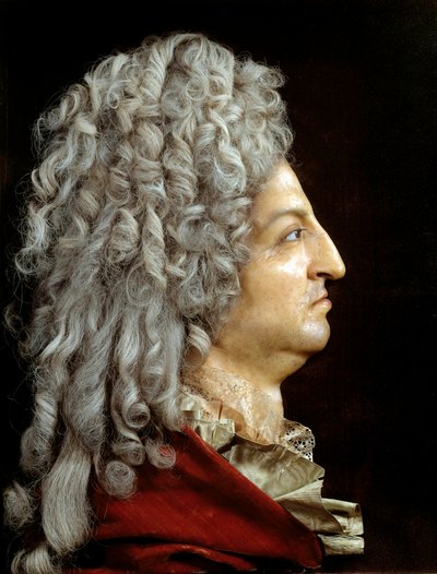 Portrait du roi Louis XIV (1638-1715). Cire et textile par Antoine Benoist dit du Cercle (1632-1717). Vers 1705. Versailles, musée du château - or Benoit du Cercle Antoine Benoist