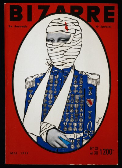 Mona Lisa, couverture du numéro spécial du magazine Bizarre, Paris, Librairies des Tuileries, mai 1959, France, 20e siècle - Theodore Charles Ange Coquelin