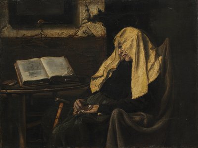 Vieille femme endormie - possibly France, mid 19th Century