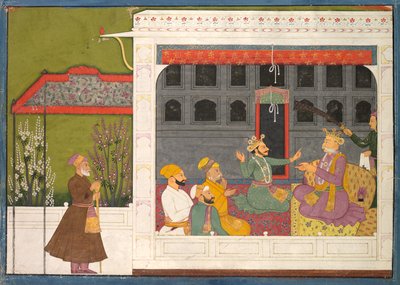 Shispul argumentant avec le père de Rukmini, Bhishmaka, page d