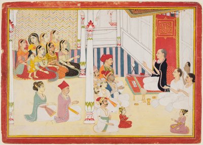 Enseignant Jain Svetambara donnant des instructions - possibly by Sahib Ram