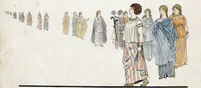 Femmes des "hommes libres" portant leurs robes agrafées sur l