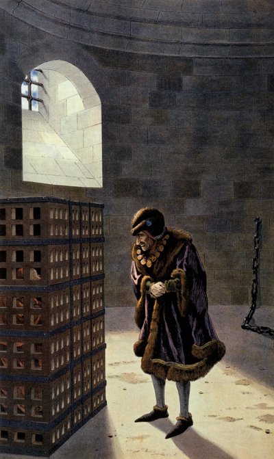 Le roi de France Louis XI visitant le cardinal Jean de la Balue en prison - pseudonym for Onfray de Breville Jacques Job