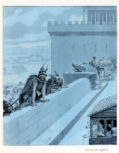 Illustration du livre « A la gloire des bêtes »: Les oies du Capitole - pseudonym for Onfray de Breville Jacques Job