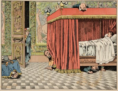 Illustration du livre « Le bon roy Henri », illustrée par Jacques Marie Gaston Onfray de Breville dit JOB (1858-1931) : Henri IV vivant à Paris sous l