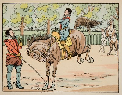 Illustration tirée du livre « Le bon roy Henri », illustrée par Jacques Marie Gaston Onfray de Bréville dit JOB (1858-1931) : Éducation à l