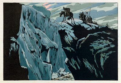 Illustration du livre « Les épées de France » : Mort de Roland à Roncevaux en 778 - pseudonym for Onfray de Breville Jacques Job