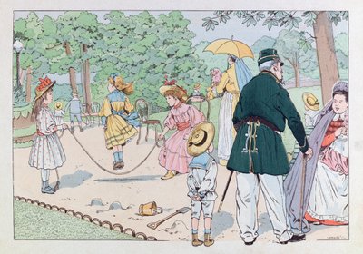 Jacques Marie Gaston Onfray de Bréville dit JOB (1858 - 1931); Illustration du livre « Les épées de France » : Le gardien de la place au XIXe siècle - pseudonym for Onfray de Breville Jacques Job