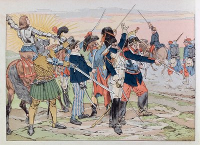 Illustration du livre « Les épées de France » : Allégorie des gloires de France aux poilus de 1914 - pseudonym for Onfray de Breville Jacques Job