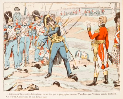 A Waterloo Cambronne contre les Anglais lui demandant de partir en 1815 - pseudonym for Onfray de Breville Jacques Job