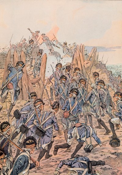 Les Américains attaquent un retranchement à Yorktown le 14 octobre - pseudonym for Onfray de Breville Jacques Job
