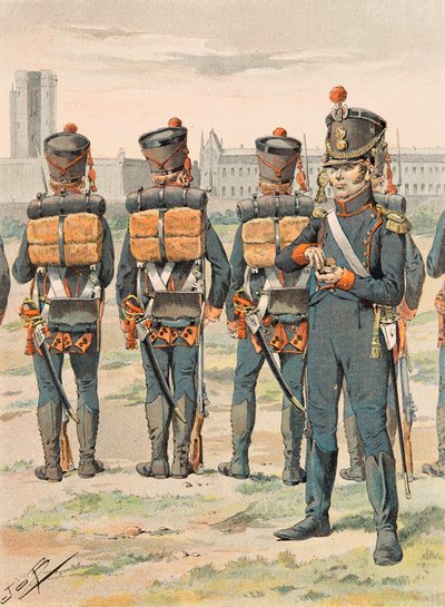 Troupes françaises à toutes les époques : artillerie à pied (1812) - pseudonym for Onfray de Breville Jacques Job