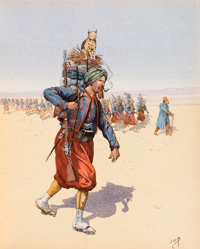Le Zouzou (Zouave en expédition dans le désert), Collection privée - pseudonym for Onfray de Breville Jacques Job