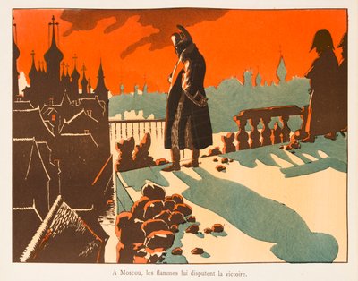 Napoléon Bonaparte devant Moscou en flammes en 1812 - pseudonym for Onfray de Breville Jacques Job