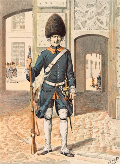 Tenue des troupes françaises à toutes les époques : 8e régiment de la Garde Royale (1815) - pseudonym for Onfray de Breville Jacques Job