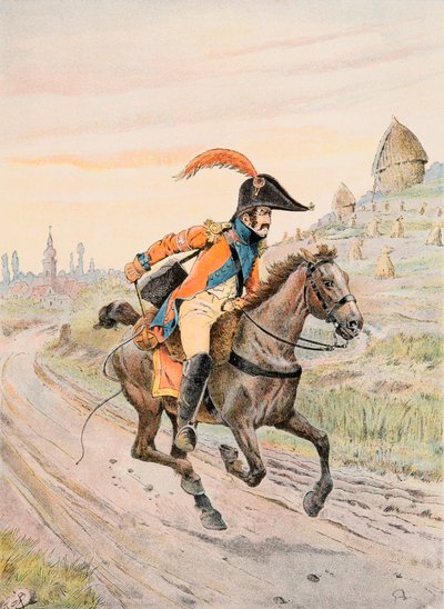 Tenue des troupes françaises à toutes les époques : courrier du prince de Neuchâtel sous le Premier Empire - pseudonym for Onfray de Breville Jacques Job