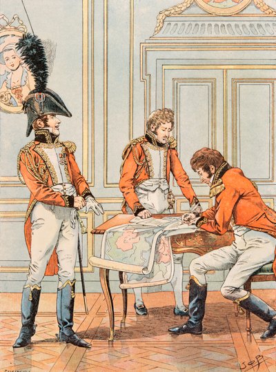 Jacques Marie Gaston Onfroy de Breville dit JOB (1858-1931) - Tenue des troupes françaises en tout temps : Aide de camp du vice-connétable Louis Alexandre Berthier (1753-1815), Prince de Neuchâtel, Major Général, Collection privée - pseudonym for Onfray de Breville Jacques Job