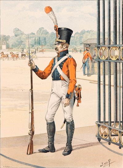 Uniforme des troupes françaises à travers les âges : grenadier de France - pseudonym for Onfray de Breville Jacques Job