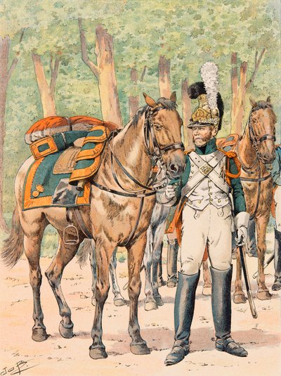 Jacques Marie Gaston Onfroy de Breville dit JOB (1858-1931) - Tenue des troupes françaises en tout temps : Dragons de France (1814 - 1815), Collection privée - pseudonym for Onfray de Breville Jacques Job