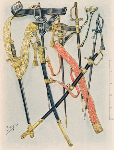 Jacques Marie Gaston Onfroy de Bréville dit JOB (1858-1931) - Tenue des troupes françaises à toutes les époques : Les armes des États-Majors, règlement de l