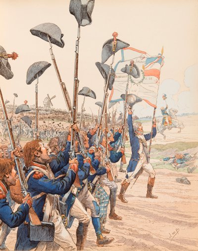 La Bataille de Valmy en 1792 pendant les guerres de la Révolution française - pseudonym for Onfray de Breville Jacques Job