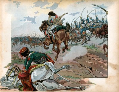 Joachim Murat chargeant avec ses hommes à la bataille de Heilsberg le 10 juin - pseudonym for Onfray de Breville Jacques Job