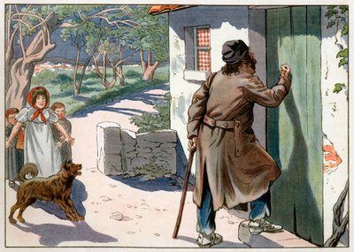 Joachim Murat (1767-1815), roi déchu de Naples, errant en Provence après sa fuite de Naples en 1815. Gravure de Jacques Marie Gaston Onfray de Breville dit Job (1858-1931) - pseudonym for Onfray de Breville Jacques Job