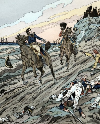 Léopold Hugo donnant à boire à un ennemi cherchant à le tuer - pseudonym for Onfray de Breville Jacques Job