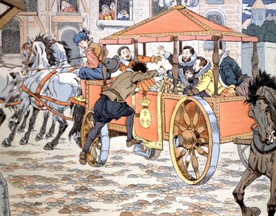 Meurtre de Henri IV, vers 1900 - pseudonym for Onfray de Breville Jacques Job