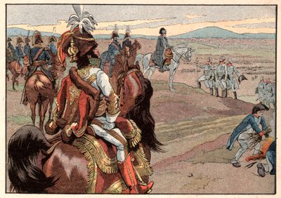 Napoléon Ier Bonaparte (1769-1821) avec Joachim Murat (1767-1815) lors de la reddition d