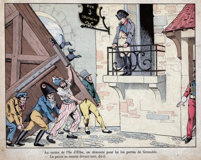 Napoléon ralliant ses soldats à Grenoble à son retour de l