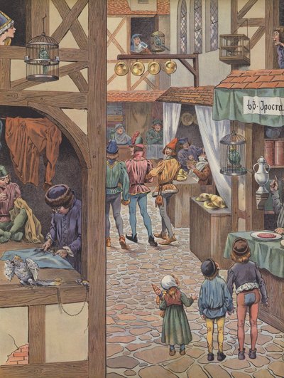 Parisiens avec des oiseaux en cage - pseudonym for Onfray de Breville Jacques Job